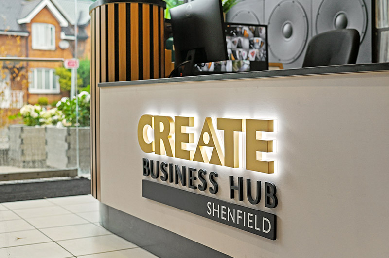 Create Business Hub - Private Office Space for Rent Shenfield - reception area